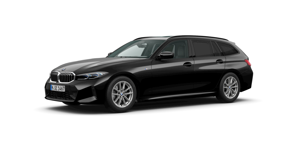 BMW BMW 3er in Schwarz von vorne BMW BMW 3er in Schwarz von vorne
