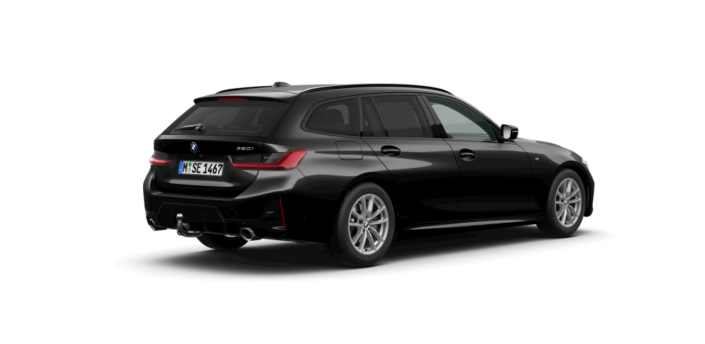 BMW BMW 3er in Schwarz von hinten BMW BMW 3er in Schwarz von hinten