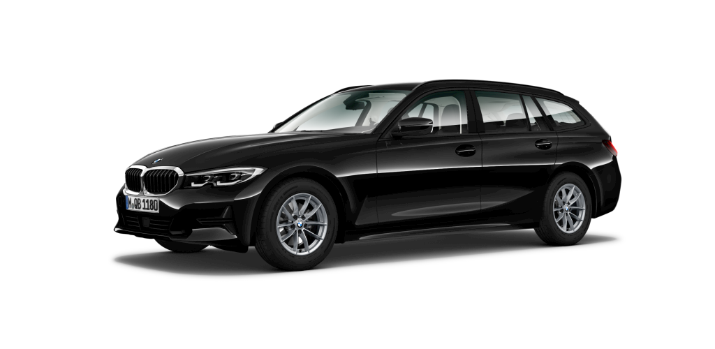 BMW BMW 3er in Schwarz von vorne BMW BMW 3er in Schwarz von vorne