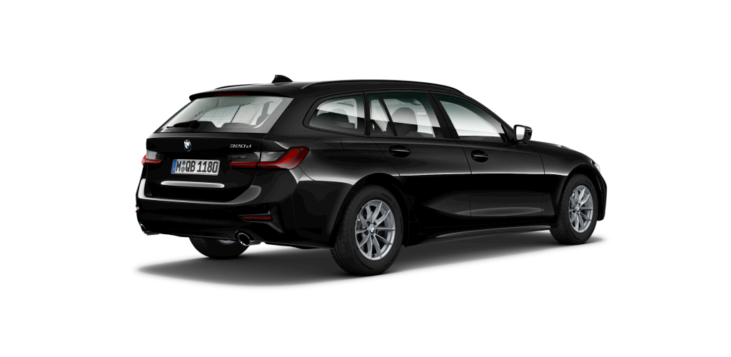 BMW BMW 3er in Schwarz von hinten BMW BMW 3er in Schwarz von hinten
