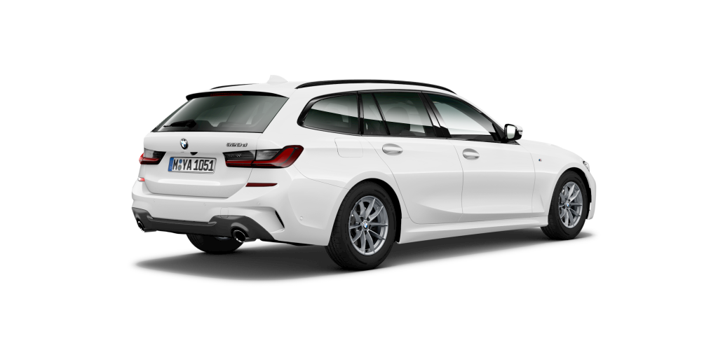 BMW BMW 3er in Weiß von hinten