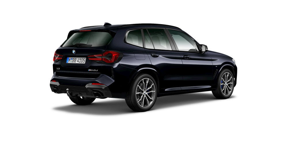 BMW BMW X in Schwarz von hinten