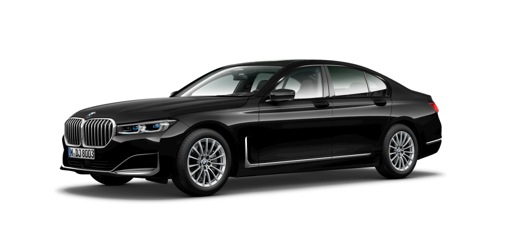 BMW BMW 7er in Schwarz von vorne