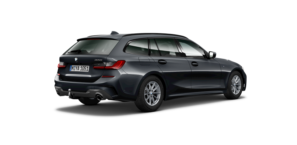 BMW BMW 3er in Grau von hinten BMW BMW 3er in Grau von hinten