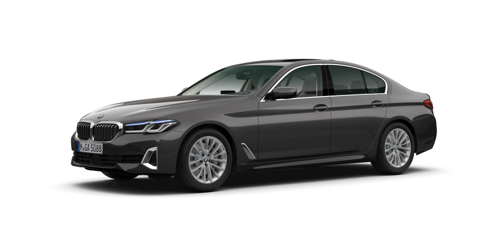 BMW 520d Limousine in Grau von vorne