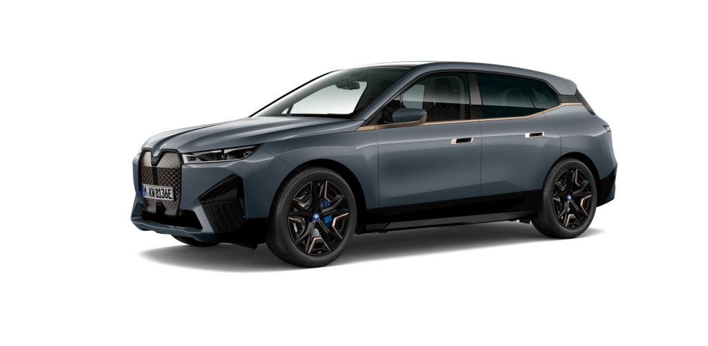 BMW iX xDrive40 in Grau von vorne BMW iX xDrive40 in Grau von vorne