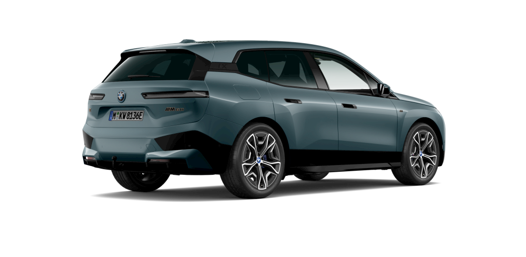 BMW BMW I in Blau von hinten