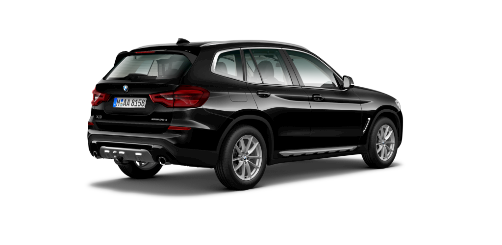 BMW BMW X in Schwarz von hinten