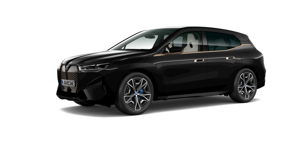 BMW iX xDrive40 in Schwarz von vorne