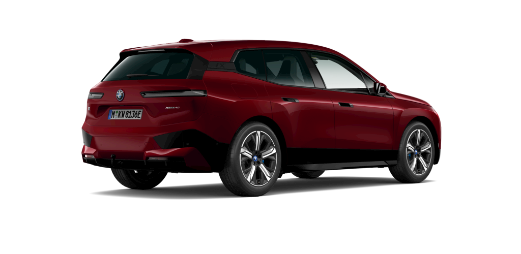 BMW BMW I in Rot von hinten