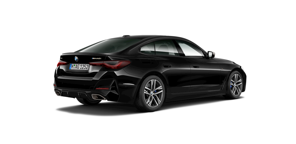BMW BMW 4er in Schwarz von hinten