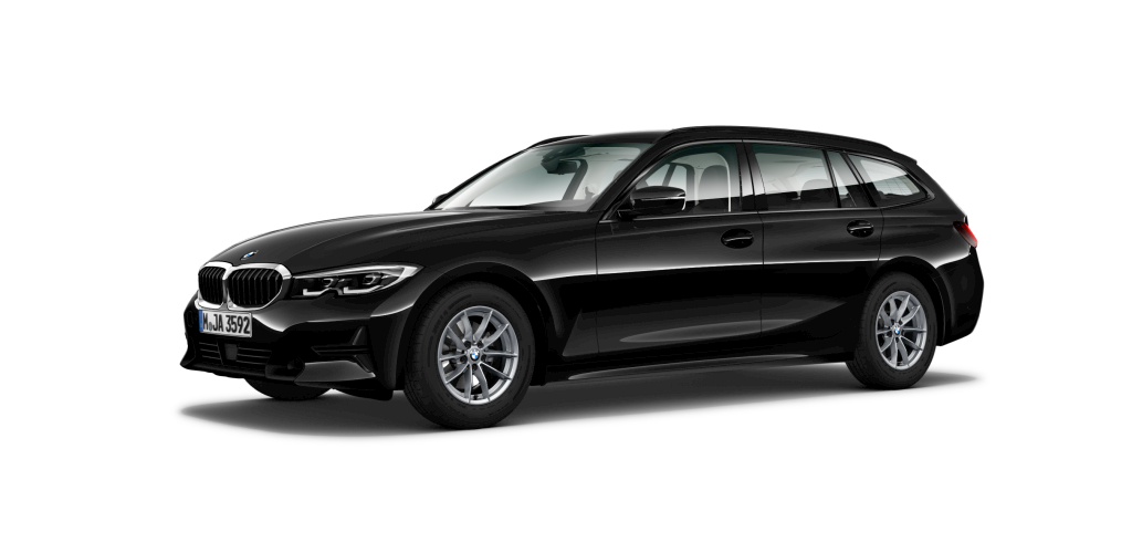 BMW BMW 3er in Schwarz von vorne BMW BMW 3er in Schwarz von vorne