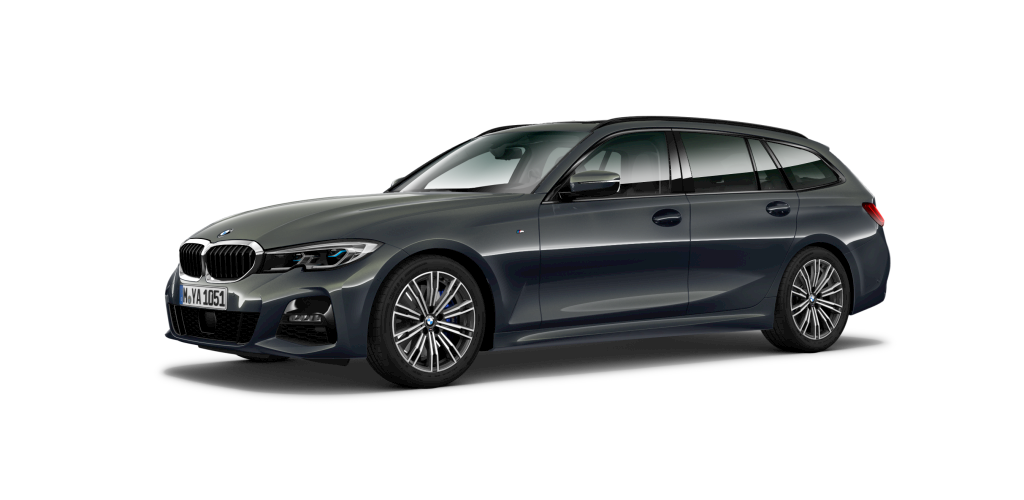 BMW 330i xDrive Touring in Grau von vorne BMW 330i xDrive Touring in Grau von vorne
