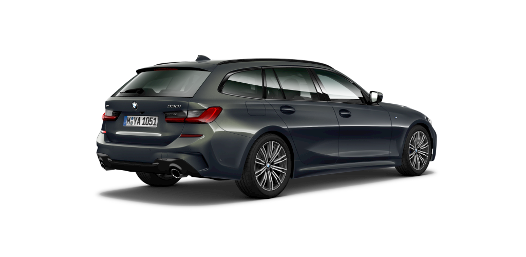 BMW BMW 3er in Grau von hinten BMW BMW 3er in Grau von hinten