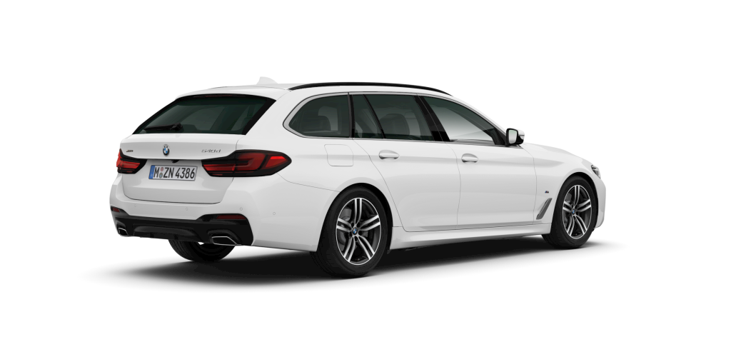 BMW BMW 5er in Weiß von hinten BMW BMW 5er in Weiß von hinten