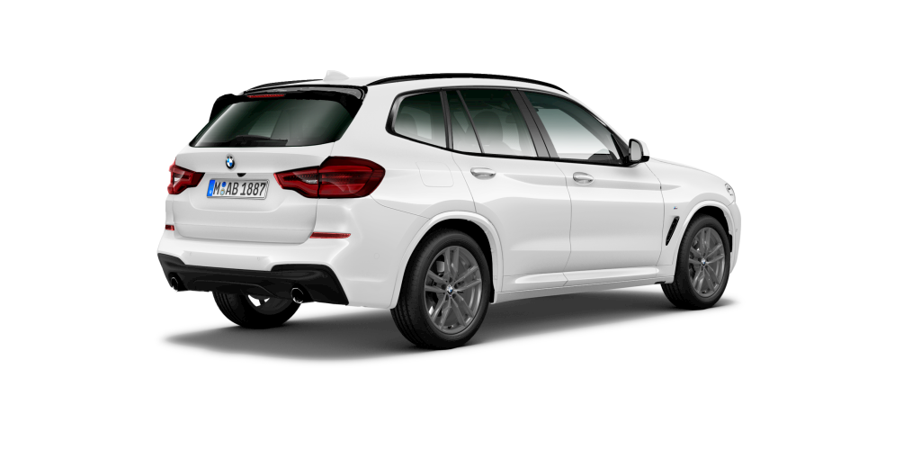 BMW BMW X in Weiß von hinten BMW BMW X in Weiß von hinten