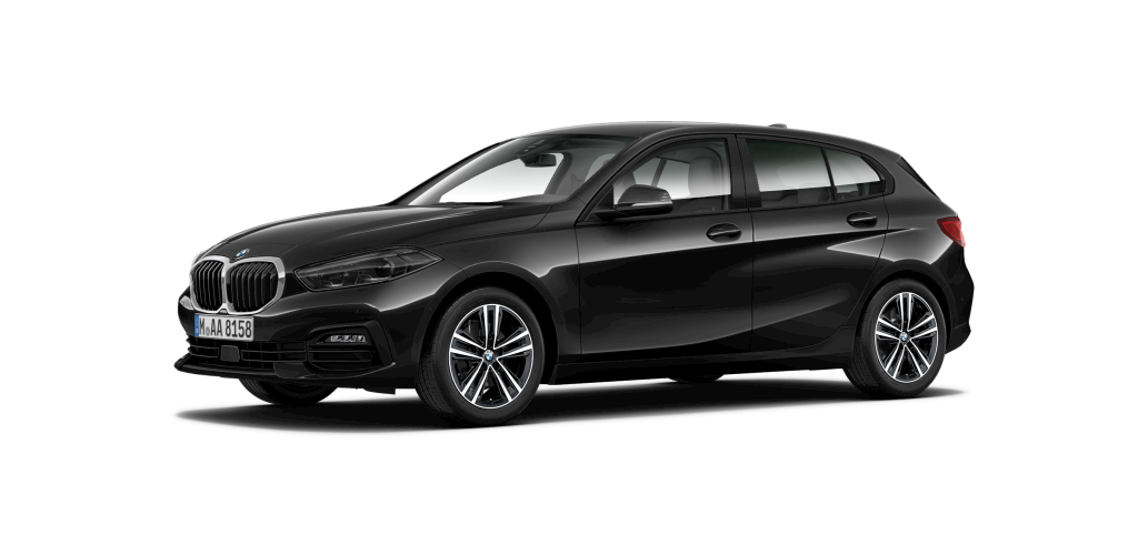 BMW BMW 1er in Schwarz von vorne BMW BMW 1er in Schwarz von vorne