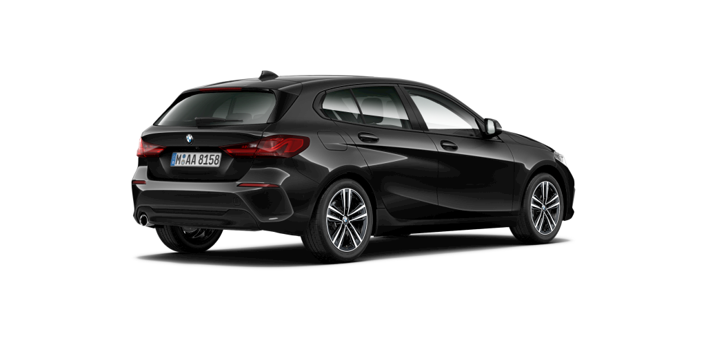 BMW BMW 1er in Schwarz von hinten BMW BMW 1er in Schwarz von hinten