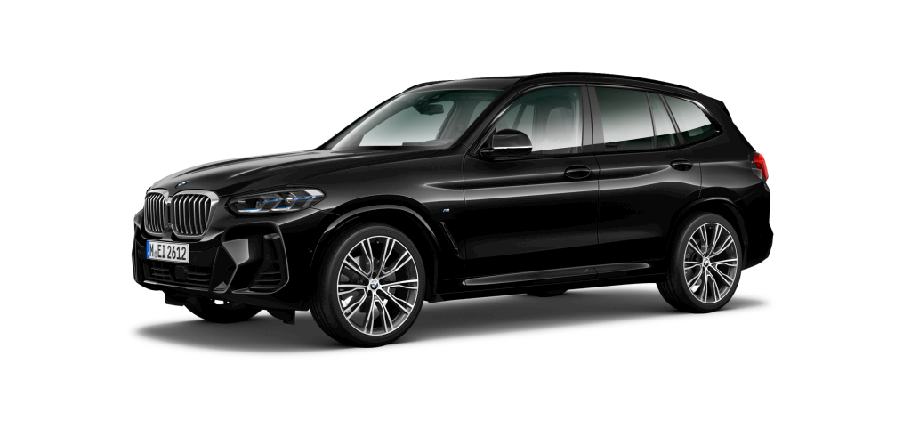 BMW X3 xDrive 30d in Schwarz von vorne