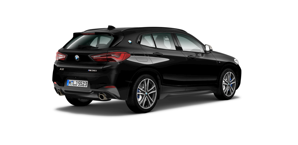 BMW BMW X in Schwarz von hinten