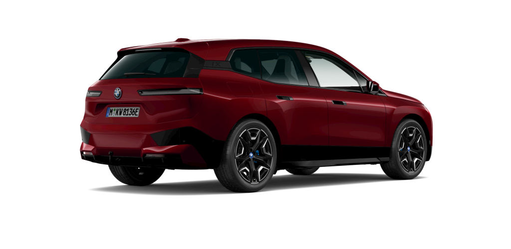 BMW BMW I in Rot von hinten