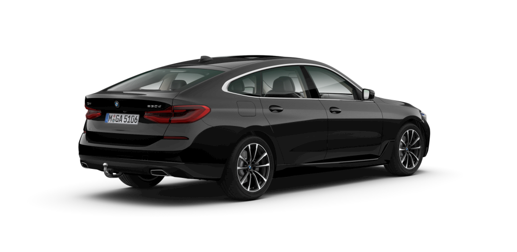 BMW BMW 6er in Schwarz von hinten