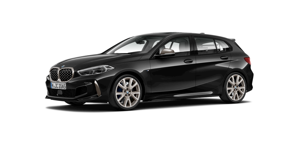 BMW BMW 1er in Schwarz von vorne BMW BMW 1er in Schwarz von vorne