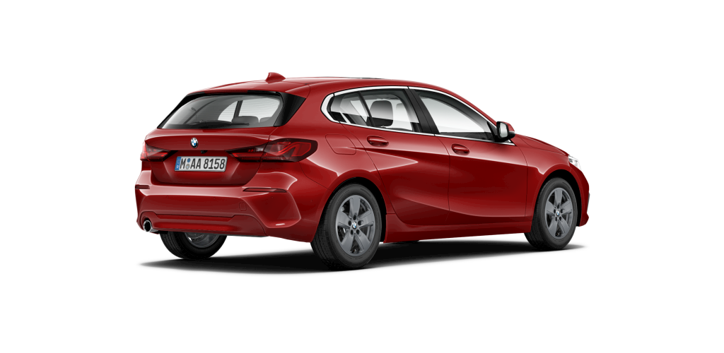 BMW BMW 1er in Rot von hinten BMW BMW 1er in Rot von hinten