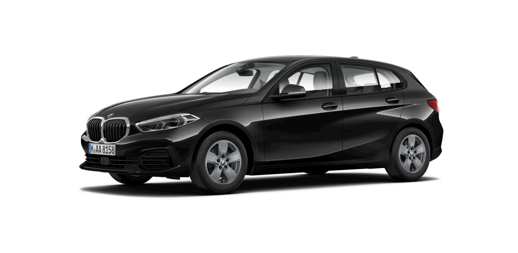 BMW BMW 1er in Schwarz von vorne BMW BMW 1er in Schwarz von vorne