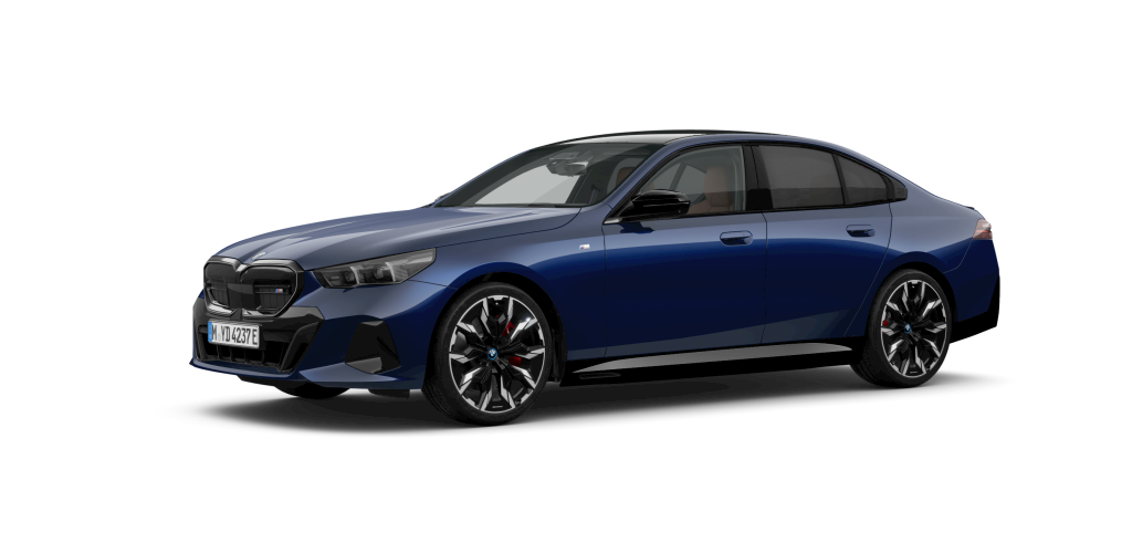 BMW i5 M60 xDrive Limousine in Blau von vorne BMW i5 M60 xDrive Limousine in Blau von vorne