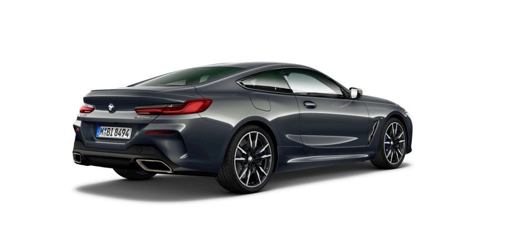 BMW BMW 8er in Grau von hinten
