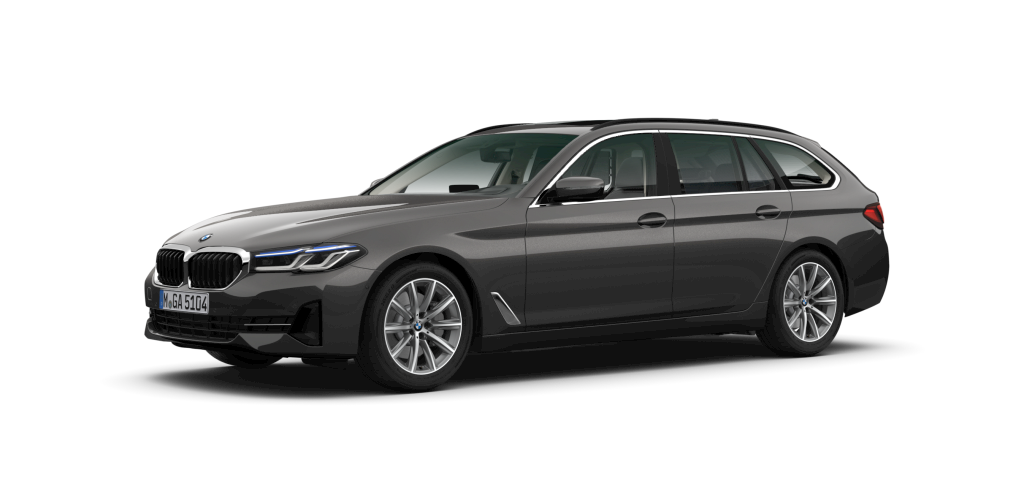 BMW 520d Touring in Grau von vorne