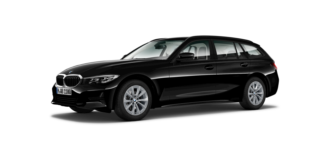 BMW 318i Touring in Schwarz von vorne