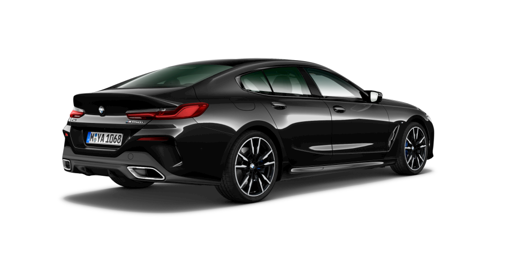 BMW BMW 8er in Schwarz von hinten
