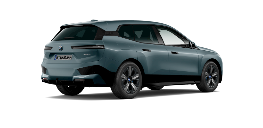 BMW BMW I in Blau von hinten