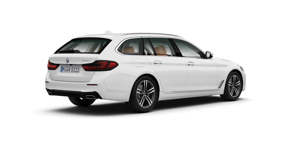 BMW BMW 5er in Weiß von hinten BMW BMW 5er in Weiß von hinten