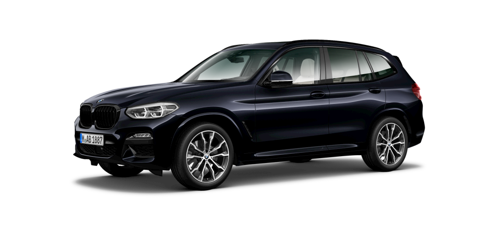 BMW X3 xDrive20d in Schwarz von vorne