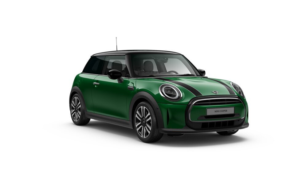 MINI Cooper 3-Türer in Grün von vorne MINI Cooper 3-Türer in Grün von vorne