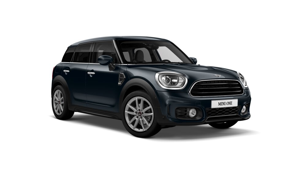 MINI One Countryman in Schwarz von vorne