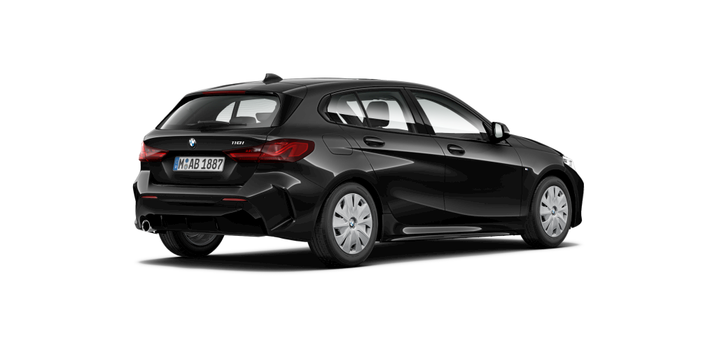 BMW BMW 1er in Schwarz von hinten